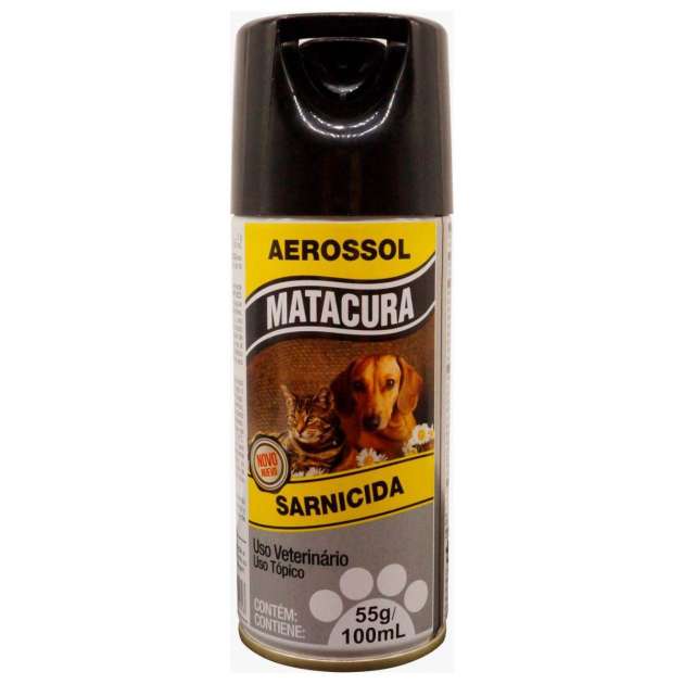 Aerossol Sarnicida Matacura 100mL, para Cães e Gatos