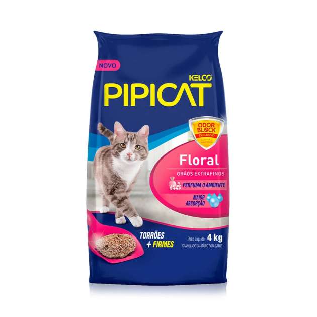 Areia Pipicat Perfumado Floral 4Kg