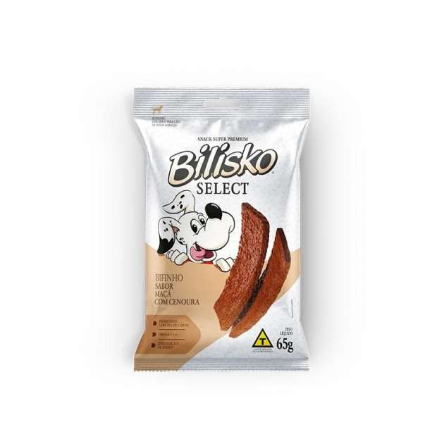 Bifinho Bilisko 65g Maça/Cenoura, Bifinho para Cachorro