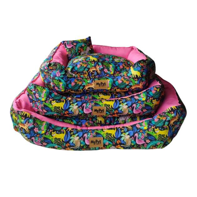 Cama Luxo para Cães Savana Rosa - Kit c/ 3 unid