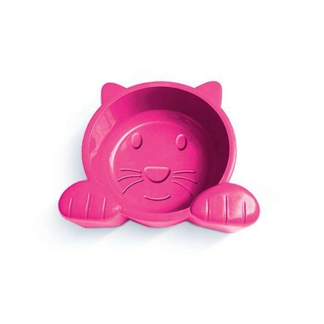 Comedouro Cat Face Rosa