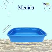 Kit Higiênico Caixa Areia+Pá para Toalete de Gato Azul