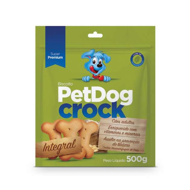 Pet Dog Crock Integral, Petisco para Cachorro, 500g