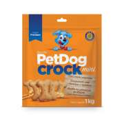 Biscoito Pet Dog Crock Mini, Petisco para Cachorro, 1Kg