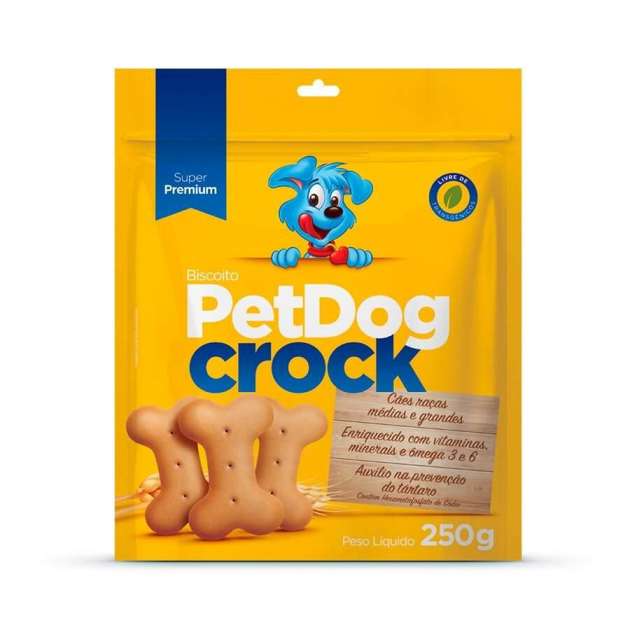 Pet Dog Crock Tradicional, Petisco para Cachorro, 250g
