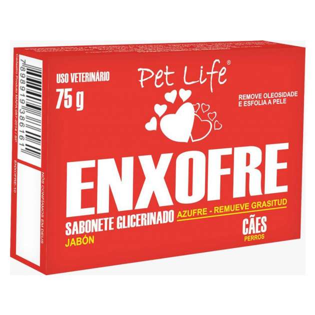 Sabonete Pet Life Enxofre 75g para Cães