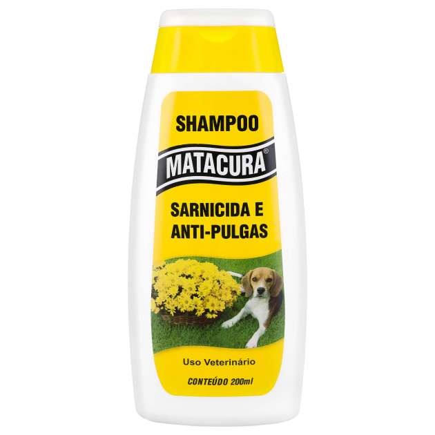 Shampoo para Sarna e Pulgas Matacura, Sarnicida e Antipulgas para Cães