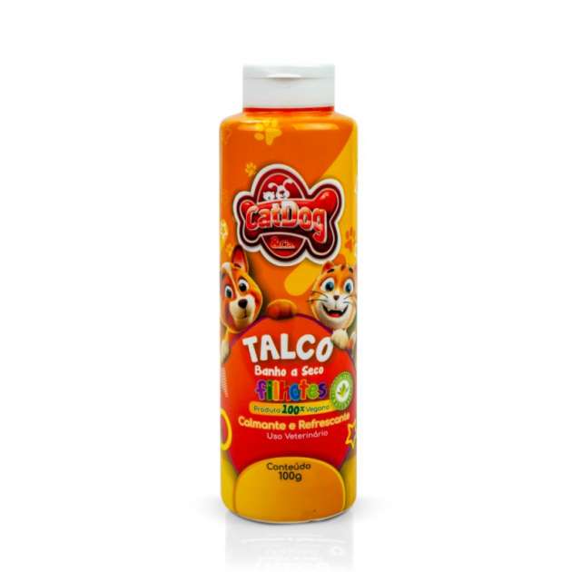 Talco para Cachorro Filhote, Banho Seco, 100g